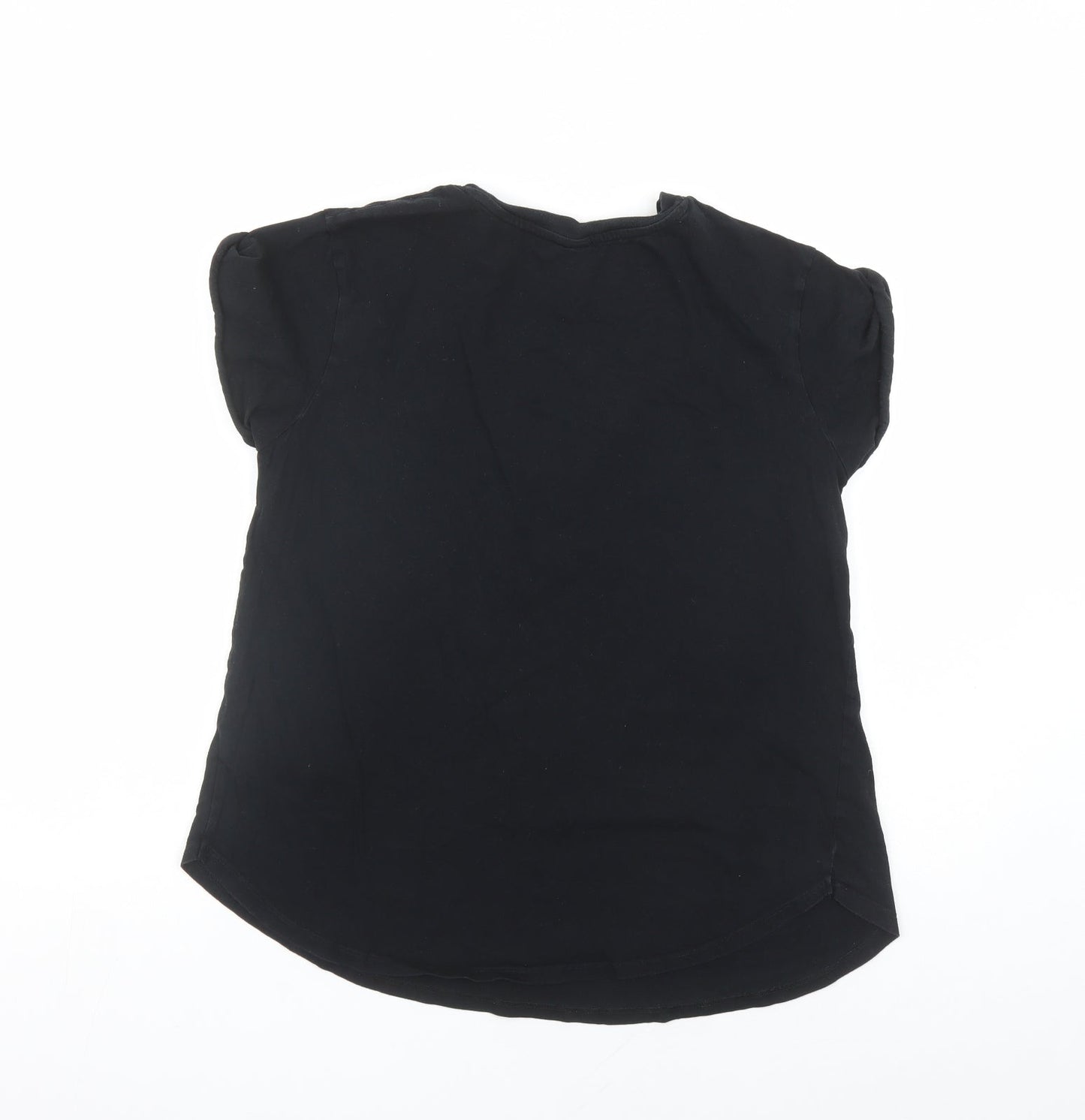Womens UK Size 10 ASOS Black Basic T-Shirt