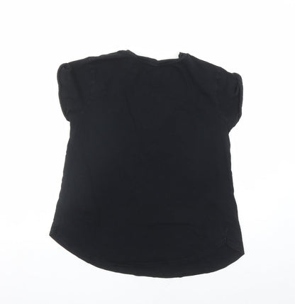 Womens UK Size 10 ASOS Black Basic T-Shirt