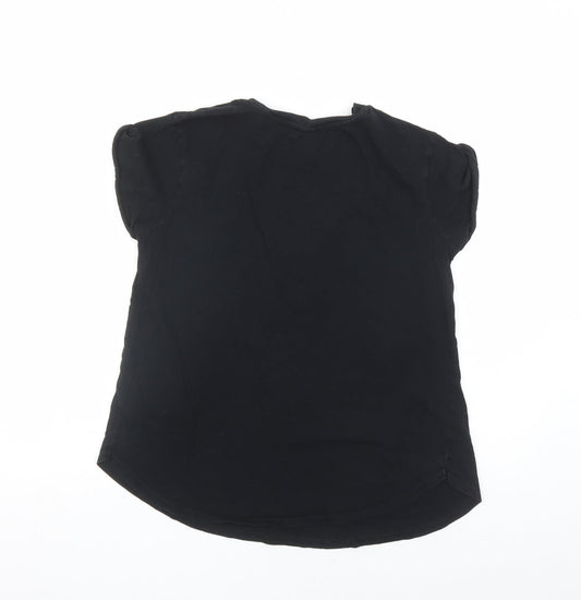 Womens UK Size 10 ASOS Black Basic T-Shirt