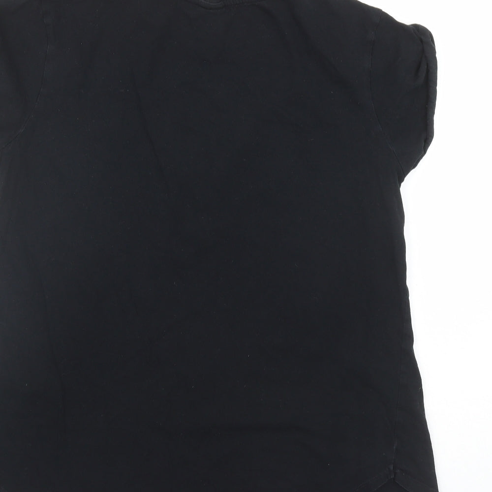 Womens UK Size 10 ASOS Black Basic T-Shirt