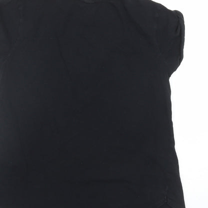 Womens UK Size 10 ASOS Black Basic T-Shirt