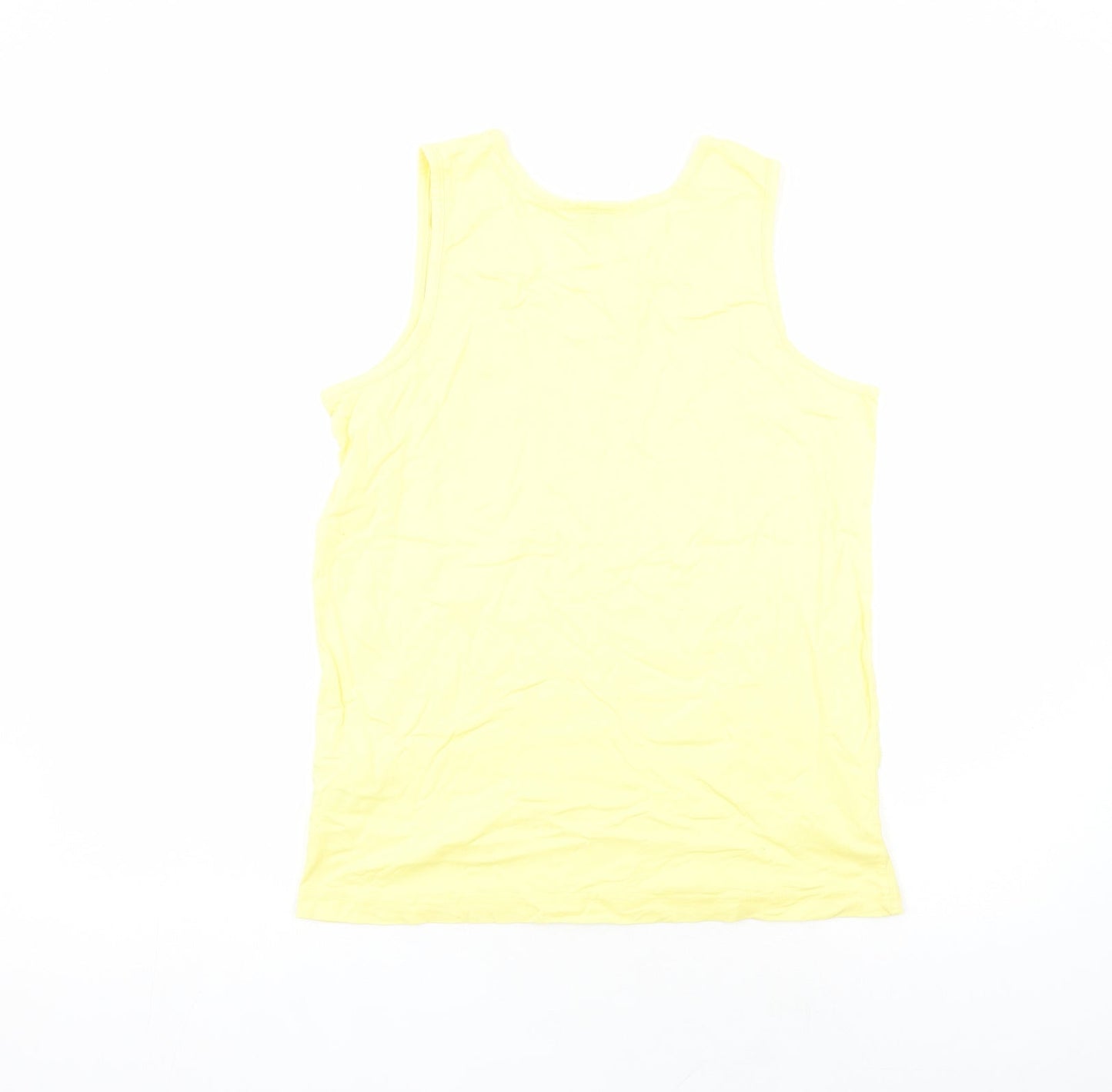 Womens UK Size M Cotton Traders Yellow Basic T-Shirt
