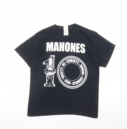 Mens UK Size M Fruit of the Loom Black  T-Shirt