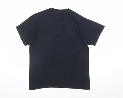Mens UK Size M Fruit of the Loom Black  T-Shirt