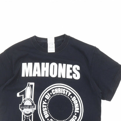 Mens UK Size M Fruit of the Loom Black  T-Shirt