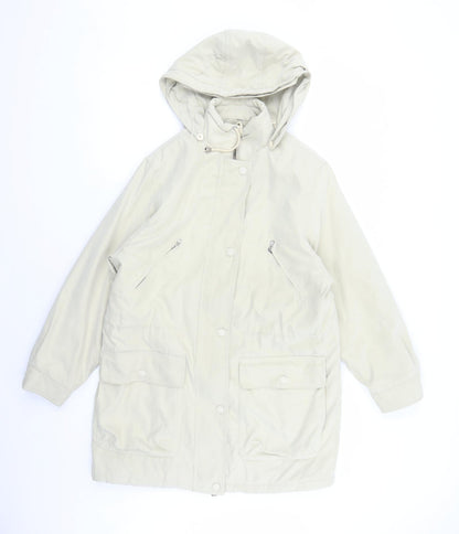 Four Seasons Womens Beige Overcoat Coat Size M Zip