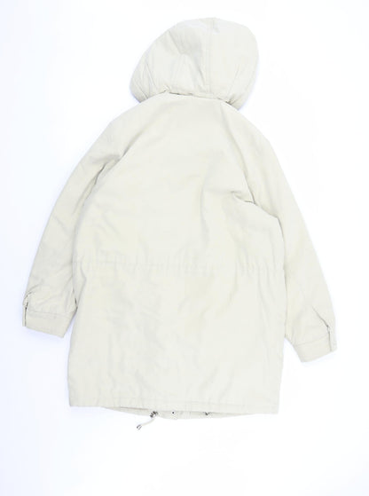 Four Seasons Womens Beige Overcoat Coat Size M Zip