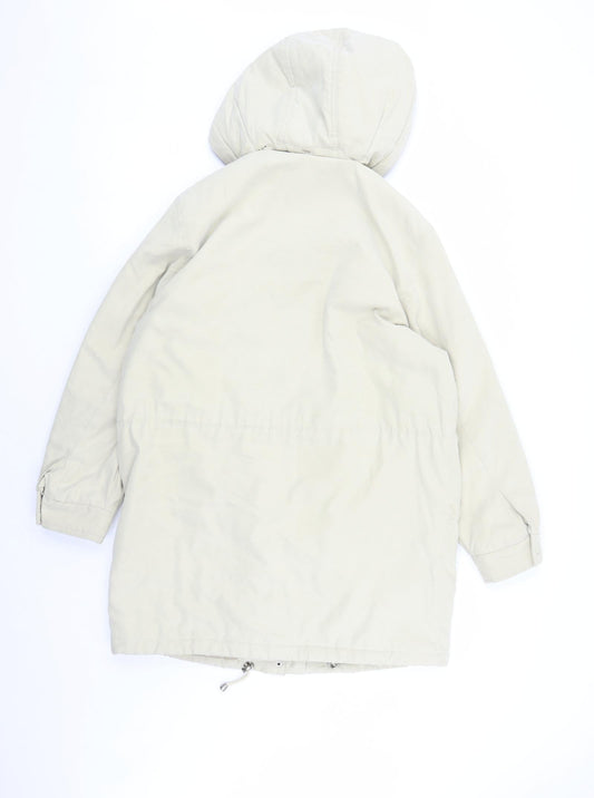 Four Seasons Womens Beige Overcoat Coat Size M Zip