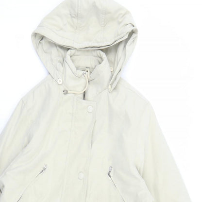 Four Seasons Womens Beige Overcoat Coat Size M Zip