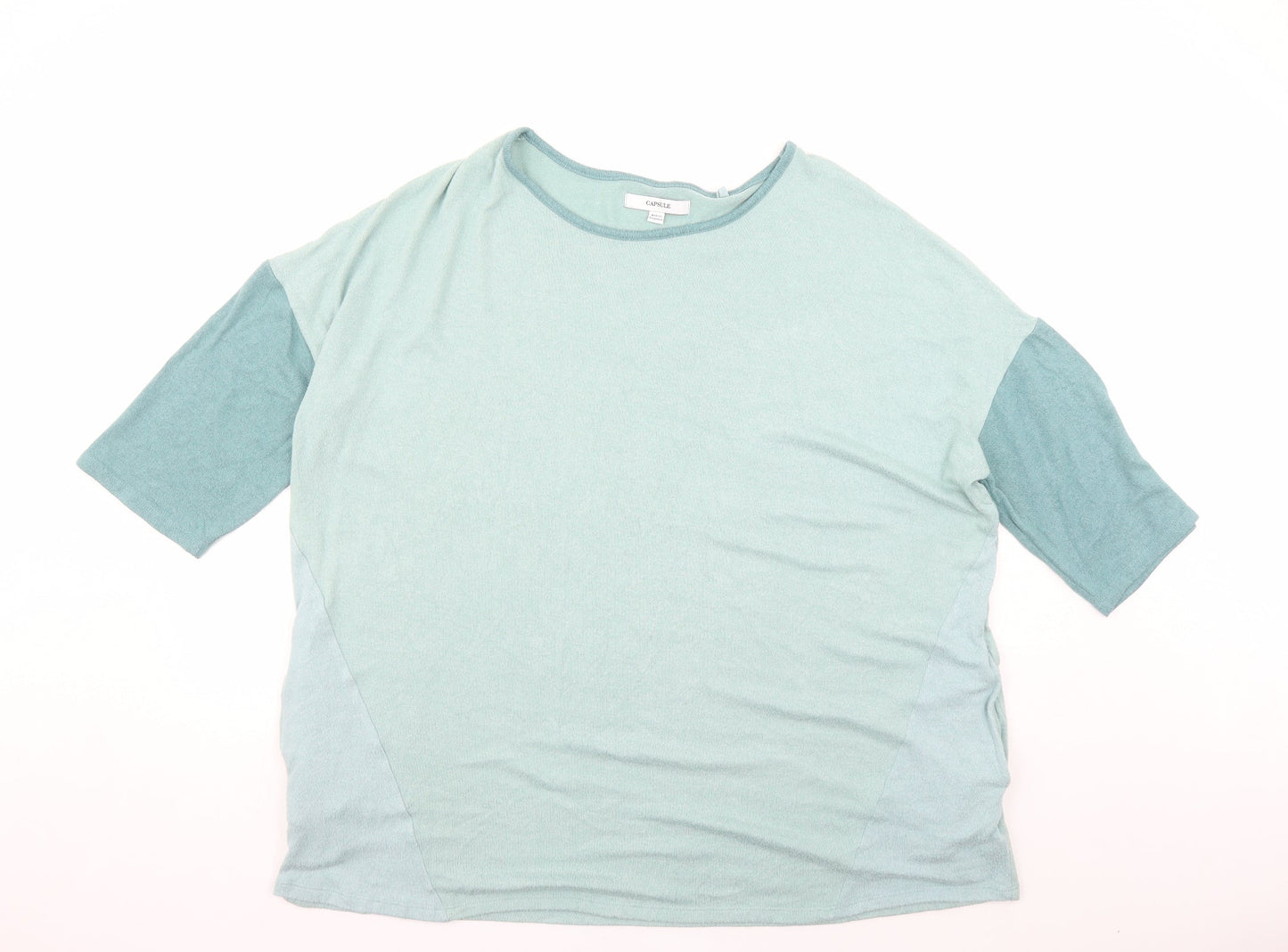 Womens UK Size 20 Capsule Green Pullover Jumper