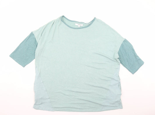 Capsule Womens Green Round Neck Rayon Pullover Jumper Size 20 - Size 20-22, Pockets