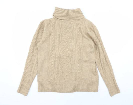 C&A Womens Brown Roll Neck Acrylic Pullover Jumper Size L