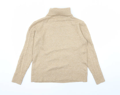 C&A Womens Brown Roll Neck Acrylic Pullover Jumper Size L