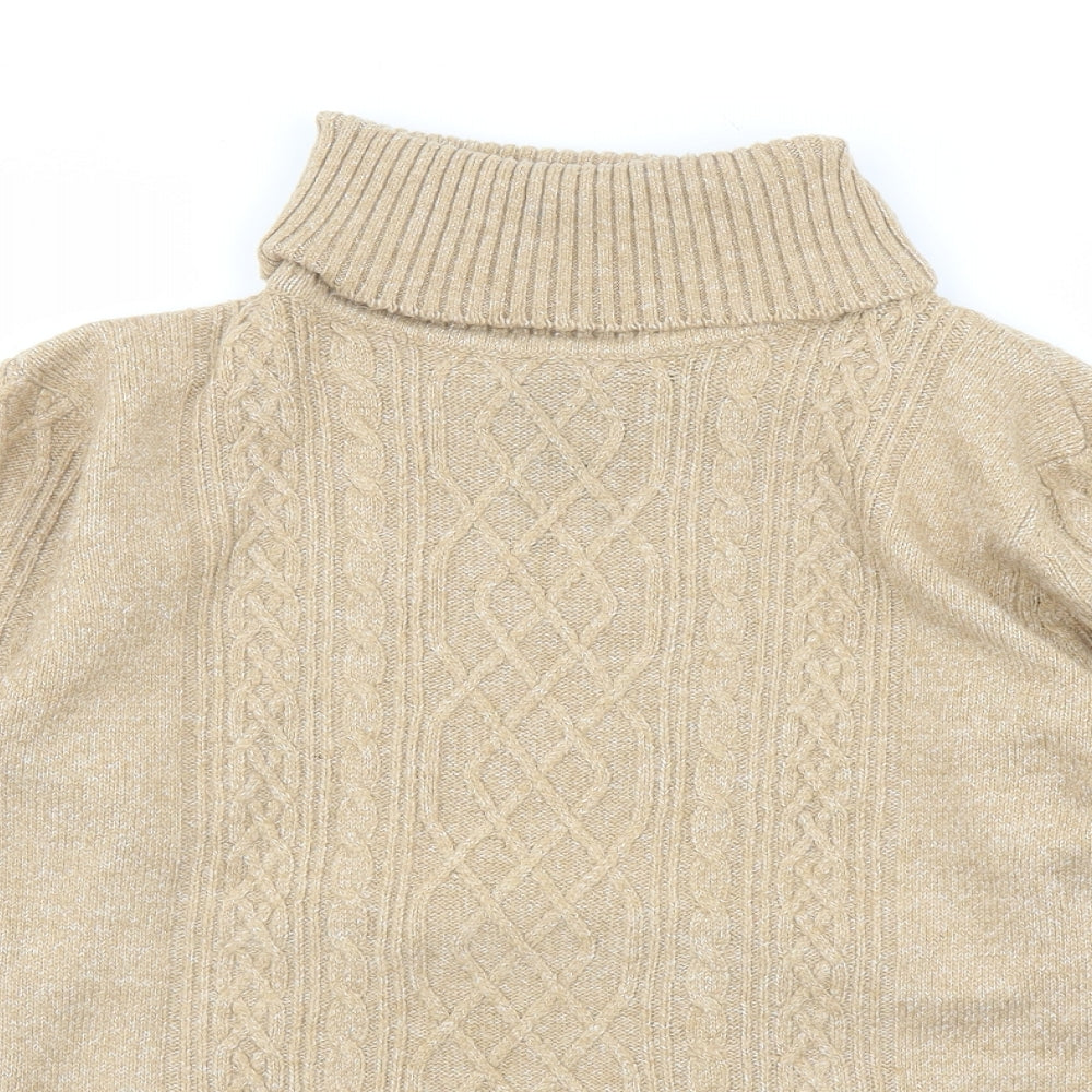 C&A Womens Brown Roll Neck Acrylic Pullover Jumper Size L