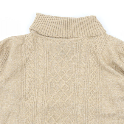 C&A Womens Brown Roll Neck Acrylic Pullover Jumper Size L