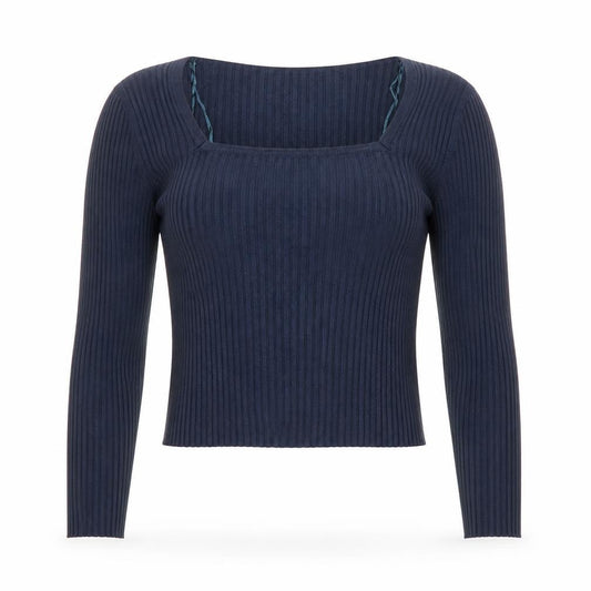 Womens UK Size 12 Threadbare Blue Cropped T-Shirt