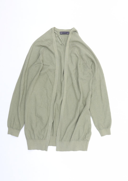 Womens UK Size S Marks and Spencer Green Cardigan Jumper