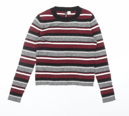 Womens UK Size M Divided by H&M Multicoloured Pullover Jumper