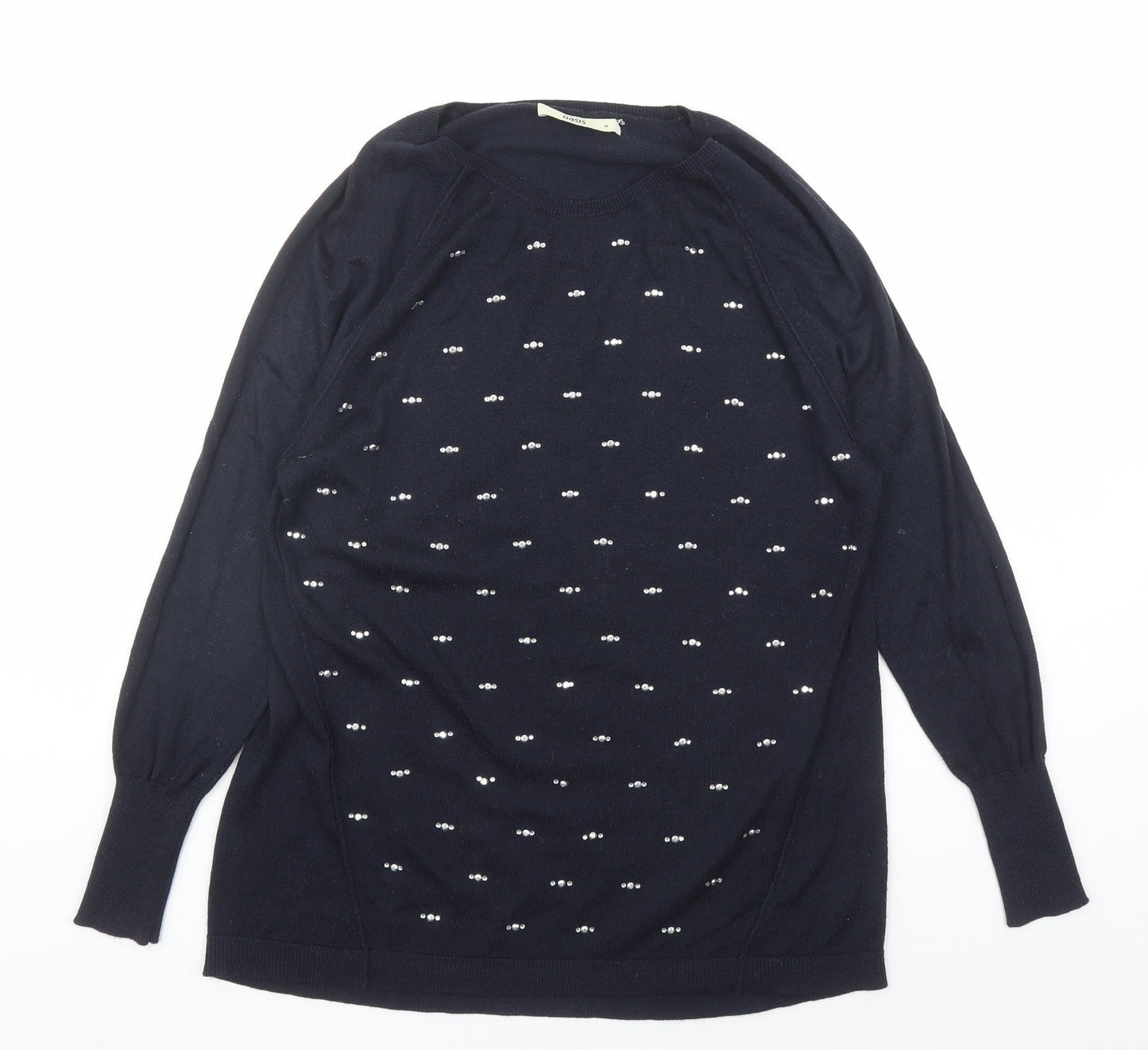 Womens UK Size M Oasis Blue Pullover Jumper