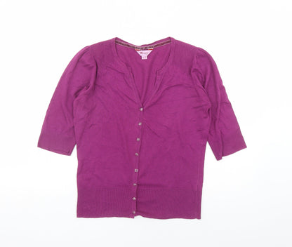 Womens UK Size 14 Monsoon Purple Cardigan Jumper