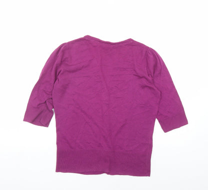 Womens UK Size 14 Monsoon Purple Cardigan Jumper