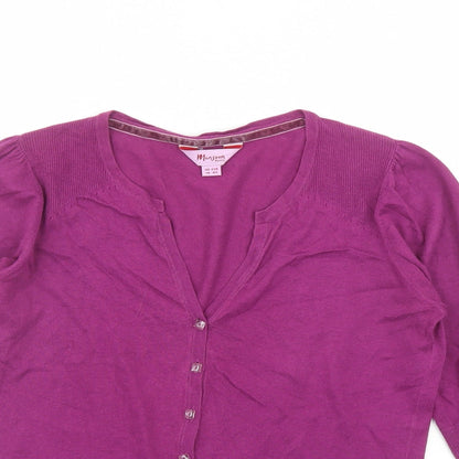 Womens UK Size 14 Monsoon Purple Cardigan Jumper