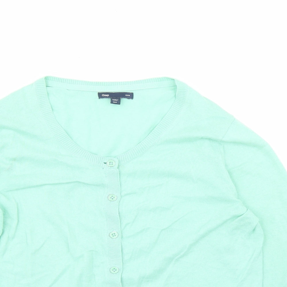 Womens UK Size S Gap Green Cardigan Jumper