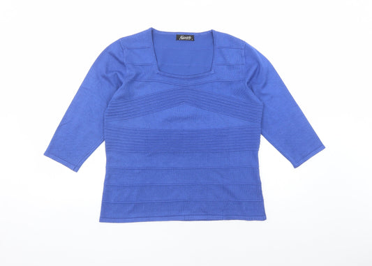 Womens UK Size L Alexara Blue Pullover Jumper