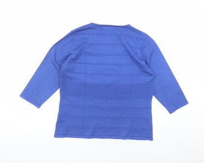 Womens UK Size L Alexara Blue Pullover Jumper