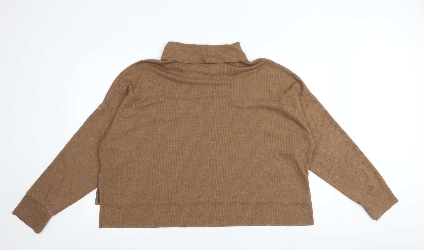 American Eagle Outfitters Womens Brown Roll Neck Viscose Pullover Jumper Size XL