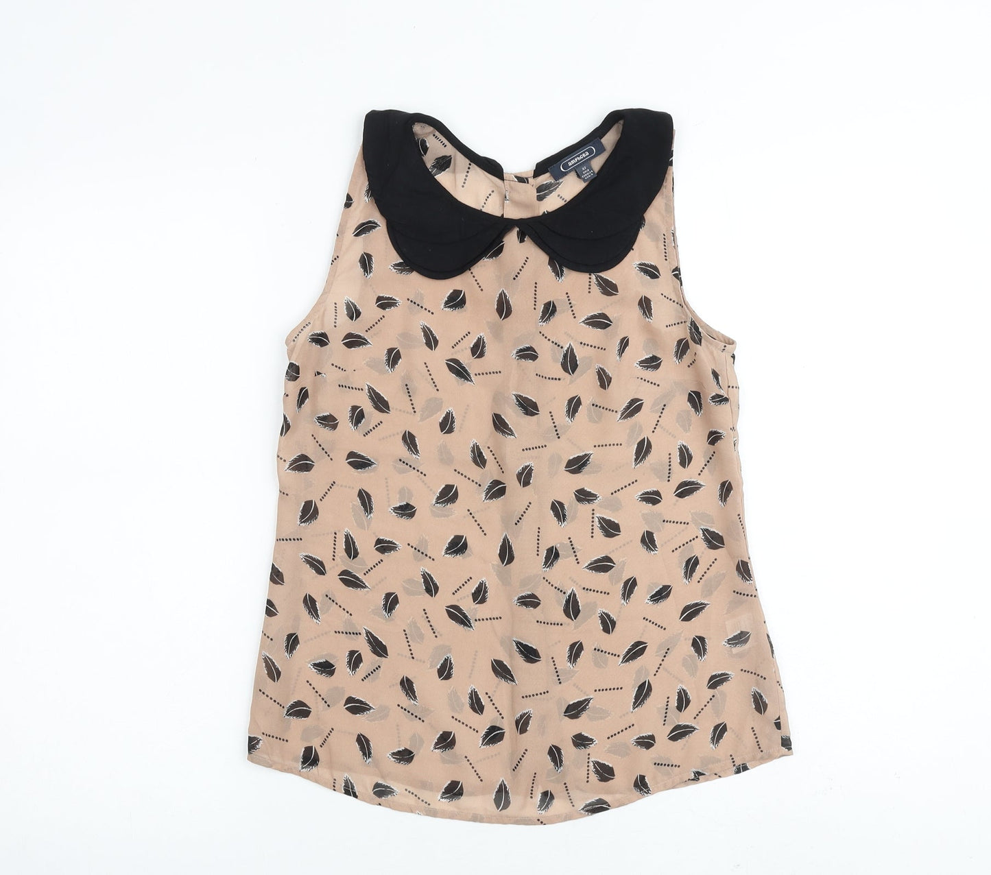 Womens UK Size XS Amphora Brown Basic Tank