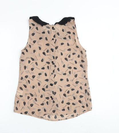 Womens UK Size XS Amphora Brown Basic Tank