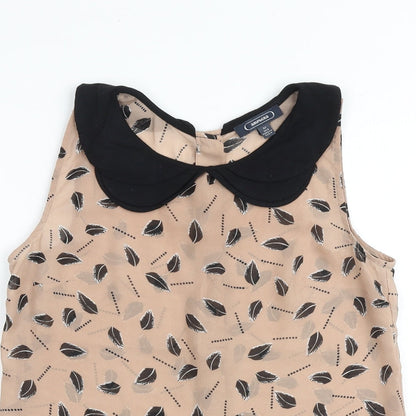 Womens UK Size XS Amphora Brown Basic Tank