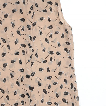 Womens UK Size XS Amphora Brown Basic Tank