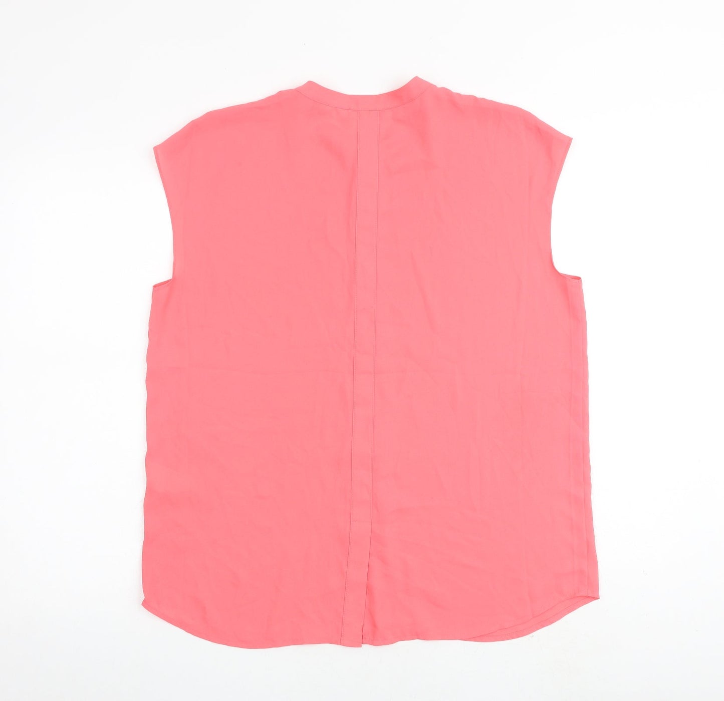 Womens UK Size 10 Warehouse Pink Basic Button-Up