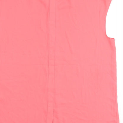 Womens UK Size 10 Warehouse Pink Basic Button-Up