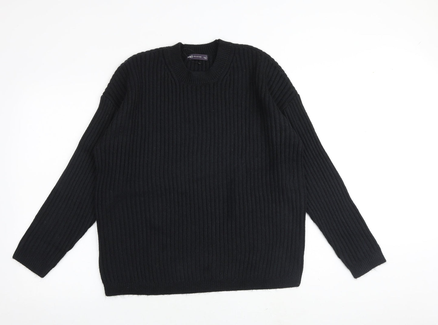 Womens UK Size M Marks and Spencer Black Pullover Jumper