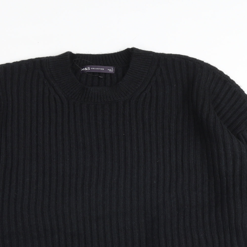 Womens UK Size M Marks and Spencer Black Pullover Jumper