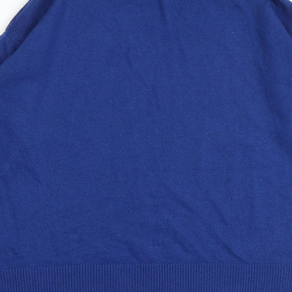 Gap Womens Blue Round Neck Nylon Pullover Jumper Size S