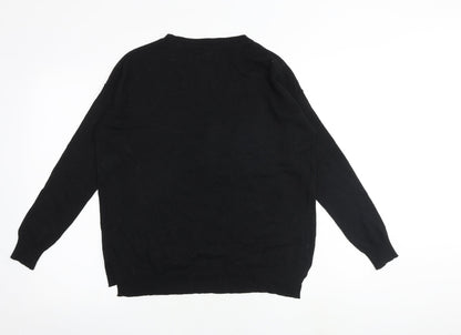 Womens UK Size 12 Debenhams Black Pullover Jumper