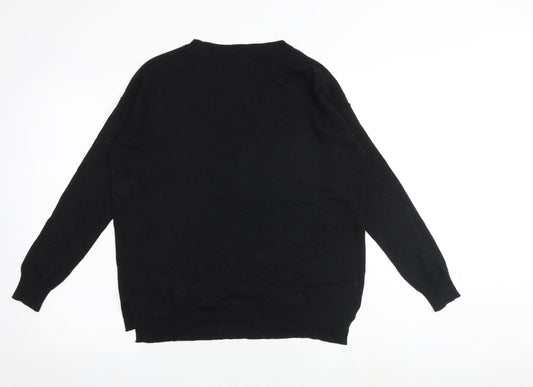 Womens UK Size 12 Debenhams Black Pullover Jumper