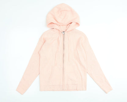 Womens UK Size S Marks and Spencer Pink Full Zip Jumper