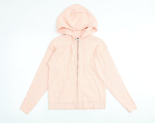 Womens UK Size S Marks and Spencer Pink Full Zip Jumper