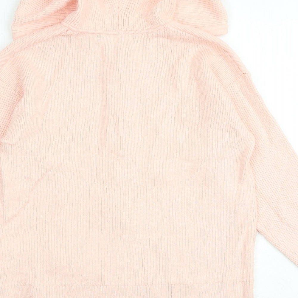Womens UK Size S Marks and Spencer Pink Full Zip Jumper