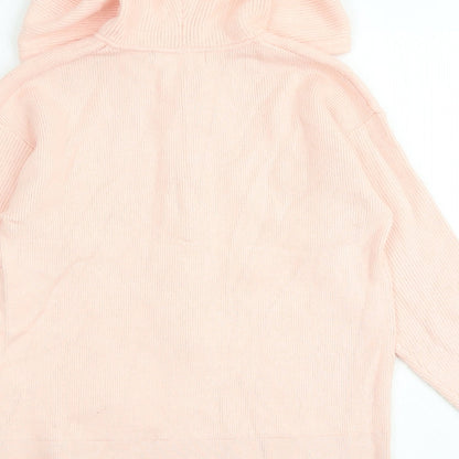 Womens UK Size S Marks and Spencer Pink Full Zip Jumper