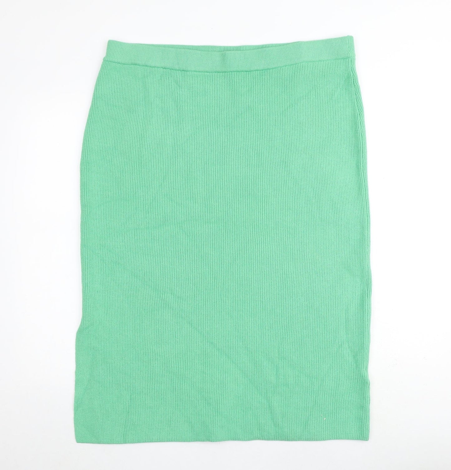 Marks and Spencer Womens Green Viscose Straight & Pencil Skirt Size XL