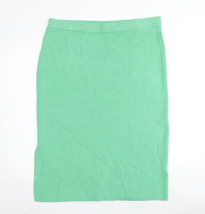 Marks and Spencer Womens Green Viscose Straight & Pencil Skirt Size XL