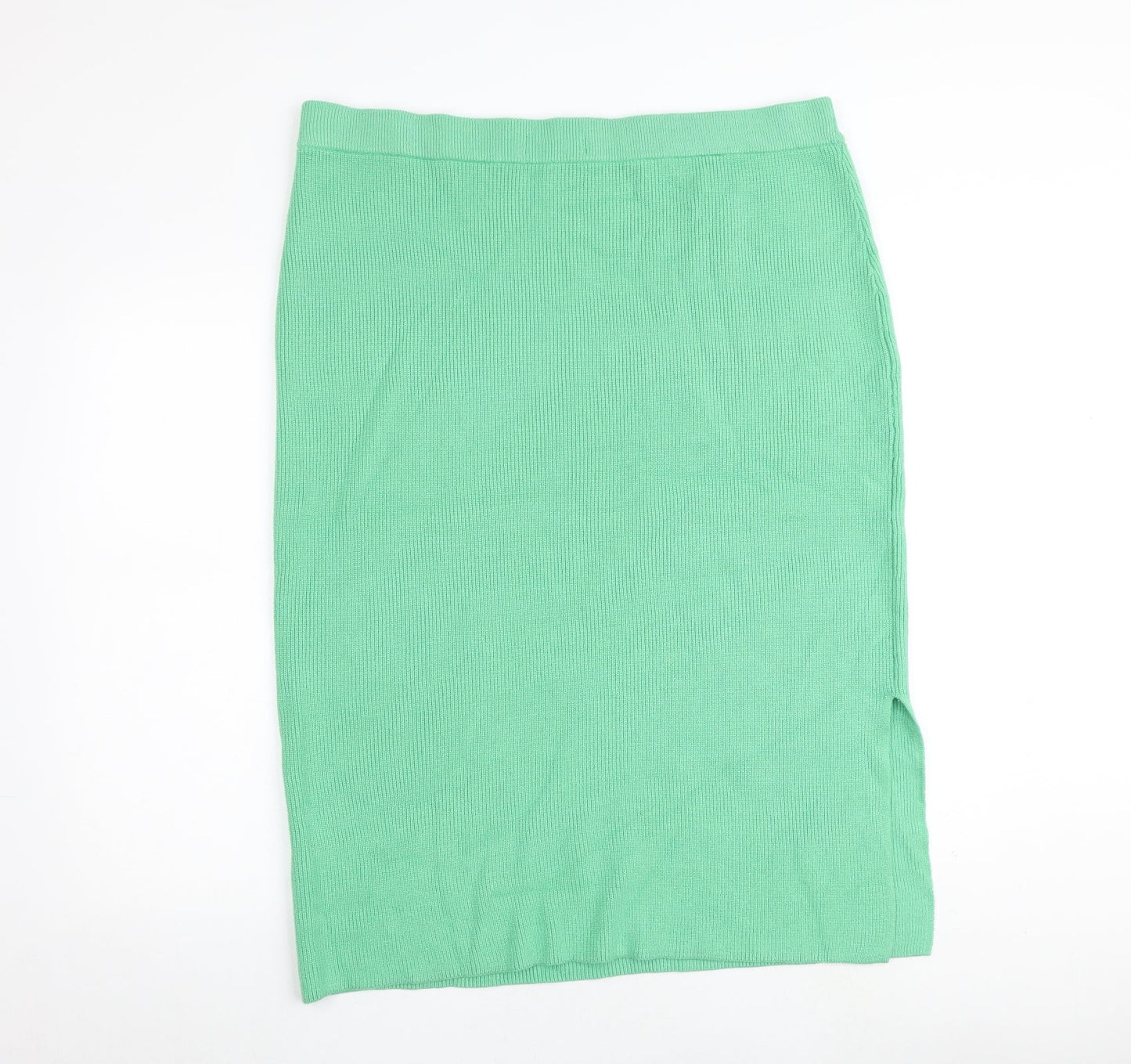 Marks and Spencer Womens Green Viscose Straight & Pencil Skirt Size XL