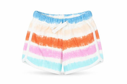 Marks and Spencer Girls Multicoloured Geometric 100% Cotton Bermuda Shorts Size 2-3 Years Regular Drawstring