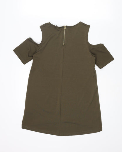 Womens UK Size 8 Warehouse Green Basic Blouse